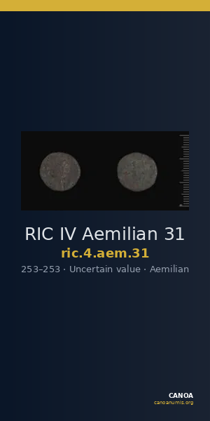 RIC IV Aemilian 31 — CANOA