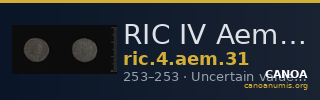 RIC IV Aemilian 31 — CANOA