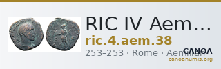 RIC IV Aemilian 38 — CANOA