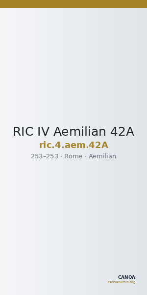 RIC IV Aemilian 42A — CANOA