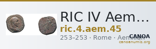 RIC IV Aemilian 45 — CANOA