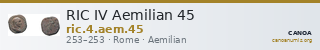 RIC IV Aemilian 45 — CANOA