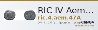 RIC IV Aemilian 47A — CANOA
