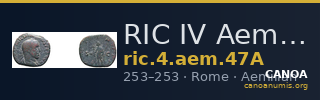 RIC IV Aemilian 47A — CANOA