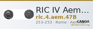 RIC IV Aemilian 47B — CANOA