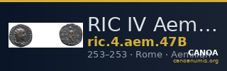 RIC IV Aemilian 47B — CANOA