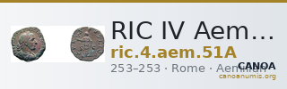 RIC IV Aemilian 51A — CANOA