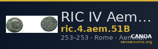 RIC IV Aemilian 51B — CANOA