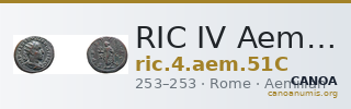 RIC IV Aemilian 51C — CANOA