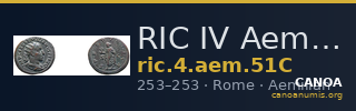 RIC IV Aemilian 51C — CANOA