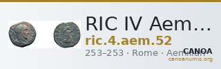 RIC IV Aemilian 52 — CANOA