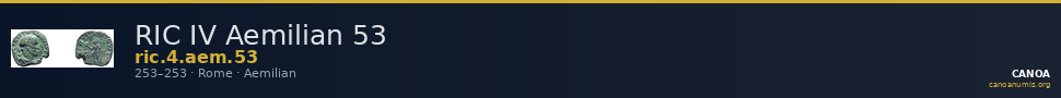 RIC IV Aemilian 53 — CANOA