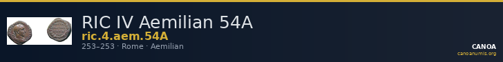 RIC IV Aemilian 54A — CANOA