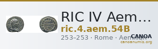 RIC IV Aemilian 54B — CANOA