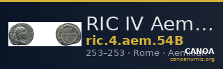 RIC IV Aemilian 54B — CANOA