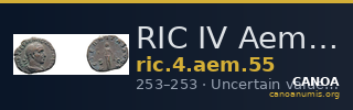 RIC IV Aemilian 55 — CANOA