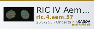 RIC IV Aemilian 57 — CANOA