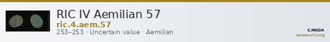 RIC IV Aemilian 57 — CANOA