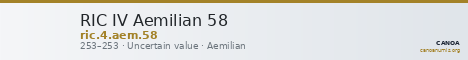 RIC IV Aemilian 58 — CANOA