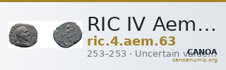 RIC IV Aemilian 63 — CANOA