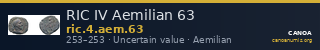 RIC IV Aemilian 63 — CANOA