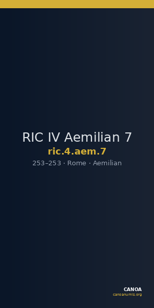 RIC IV Aemilian 7 — CANOA