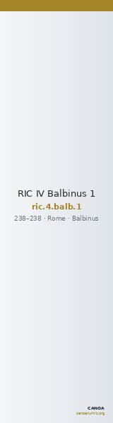 RIC IV Balbinus 1 — CANOA