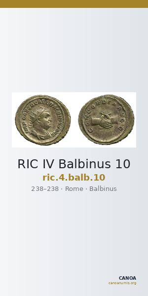 RIC IV Balbinus 10 — CANOA