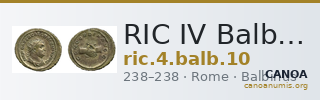 RIC IV Balbinus 10 — CANOA