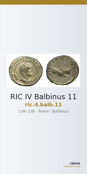 RIC IV Balbinus 11 — CANOA
