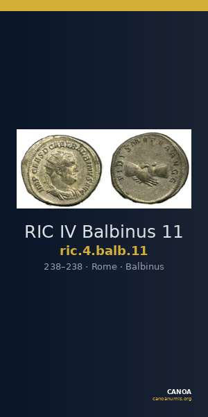 RIC IV Balbinus 11 — CANOA