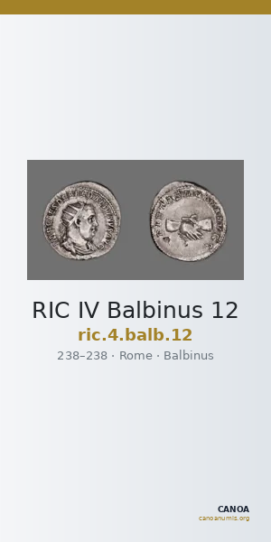 RIC IV Balbinus 12 — CANOA