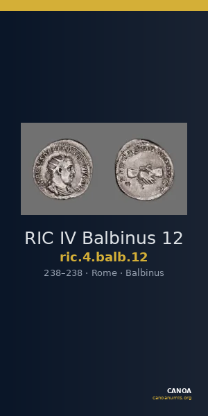 RIC IV Balbinus 12 — CANOA