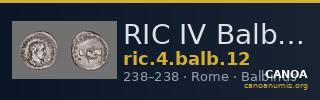 RIC IV Balbinus 12 — CANOA