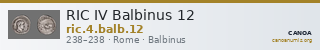 RIC IV Balbinus 12 — CANOA