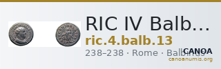 RIC IV Balbinus 13 — CANOA