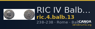 RIC IV Balbinus 13 — CANOA