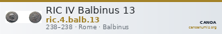 RIC IV Balbinus 13 — CANOA