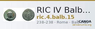 RIC IV Balbinus 15 — CANOA
