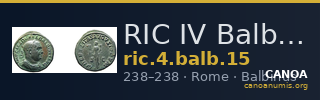 RIC IV Balbinus 15 — CANOA