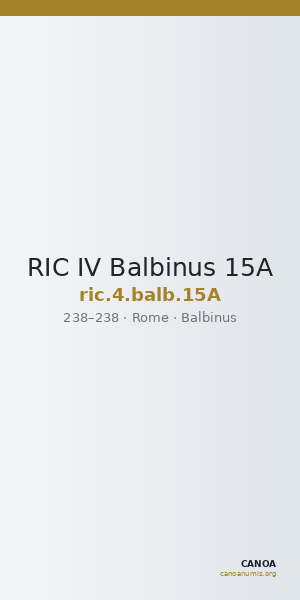 RIC IV Balbinus 15A — CANOA