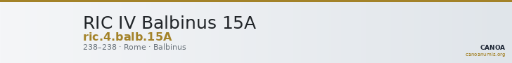 RIC IV Balbinus 15A — CANOA
