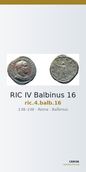 RIC IV Balbinus 16 — CANOA