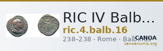 RIC IV Balbinus 16 — CANOA