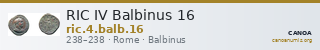 RIC IV Balbinus 16 — CANOA