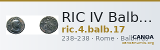 RIC IV Balbinus 17 — CANOA