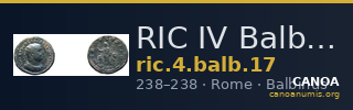 RIC IV Balbinus 17 — CANOA
