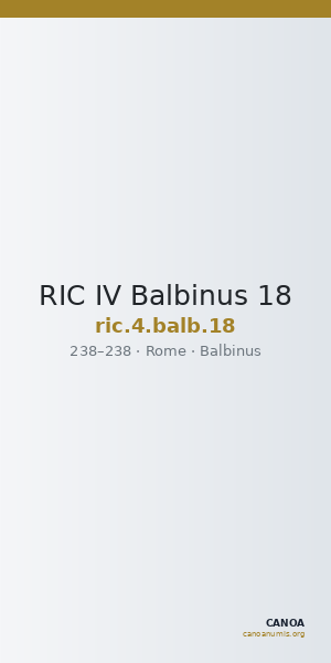 RIC IV Balbinus 18 — CANOA