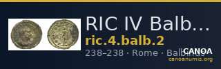 RIC IV Balbinus 2 — CANOA