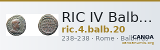 RIC IV Balbinus 20 — CANOA